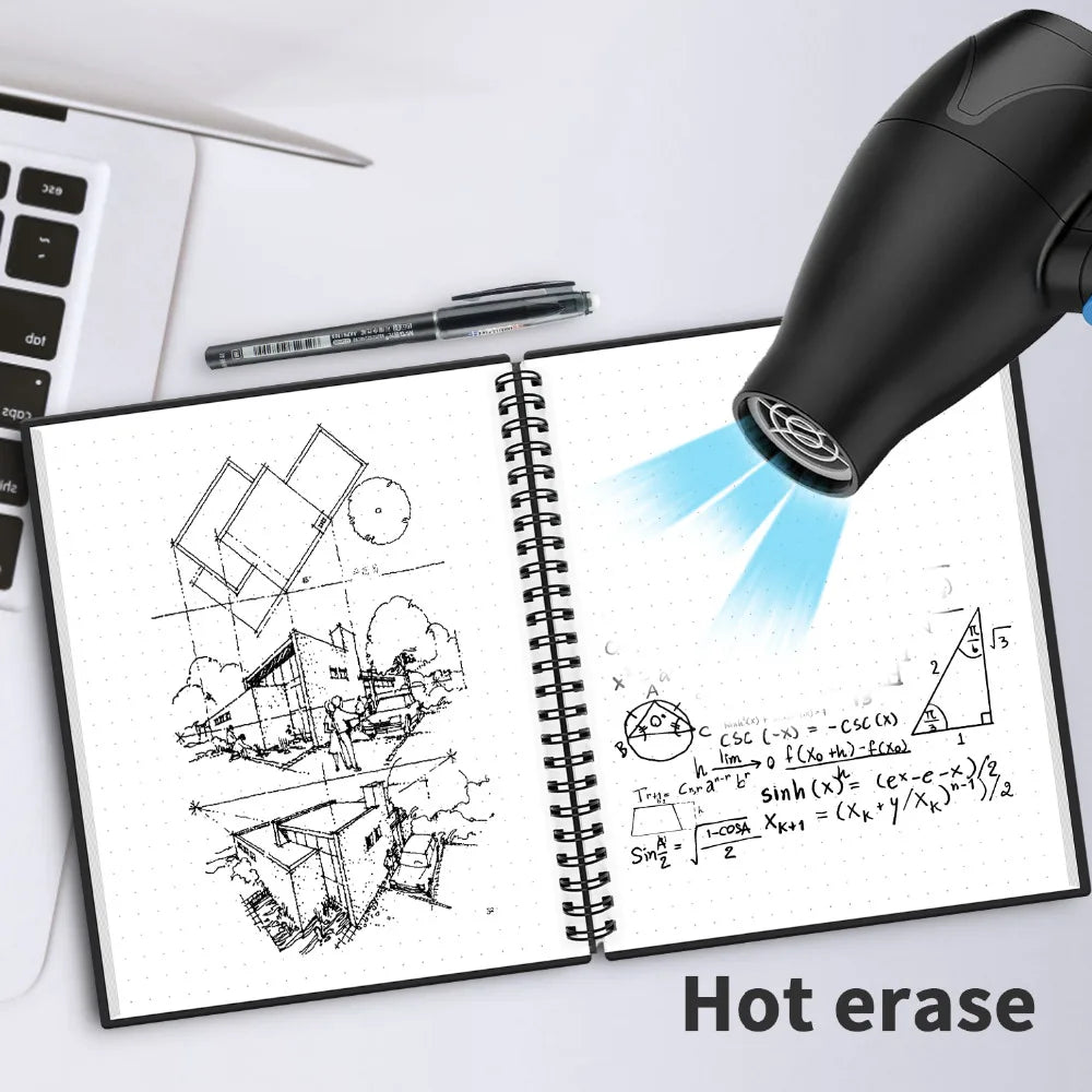 A6 Smart Reusable Notebook - Erasable Stone Paper Notepad with Pen