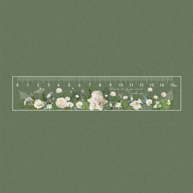 15cm Daisy Rose Student Ruler - Plastic Drawing Tool