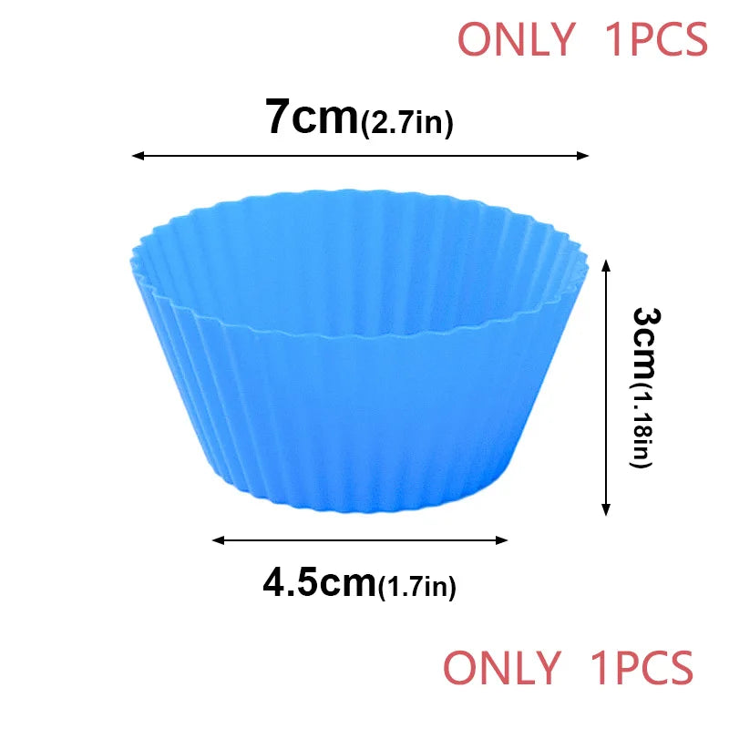 12-Piece Reusable Silicone Cupcake and Muffin Mold Set