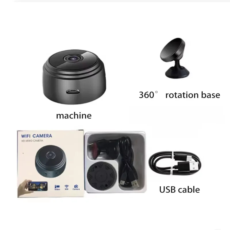 A9 Mini WiFi Home Security Camera - 1080P White Set