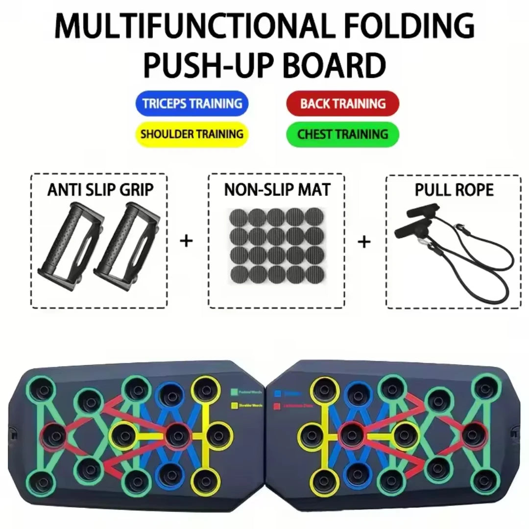 Foldable Push-Up Board Set with Handles for Full-Body Training