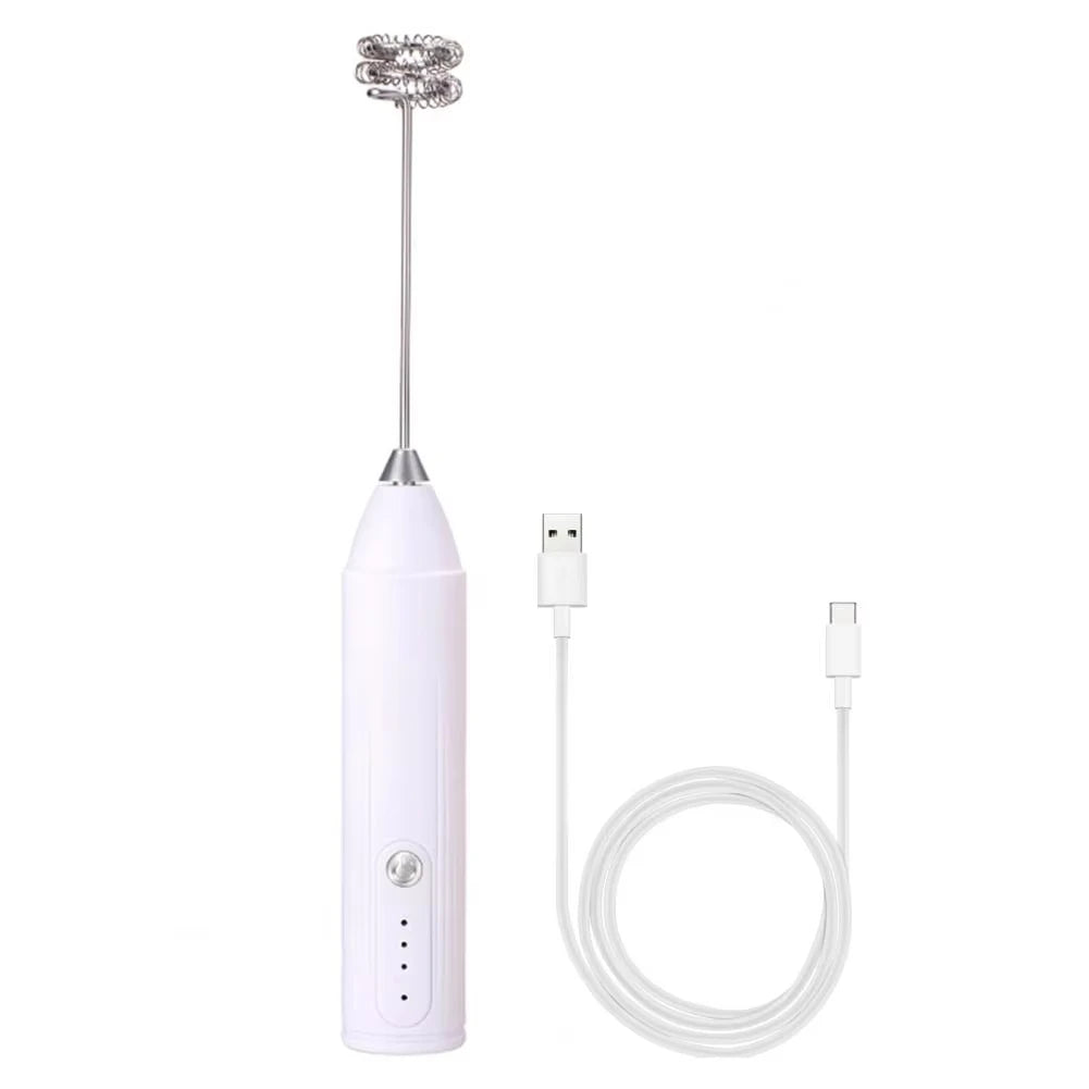 Rechargeable 3-Speed Handheld Milk Frother and Food Mixer