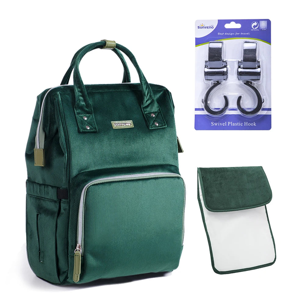 Travel Diaper Bag Backpack - Large Mommy Organizer with Zipper