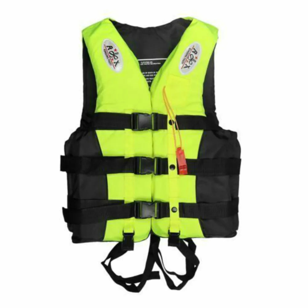Swimming and Boating Life Jacket Vest with Whistle - S to XXXL