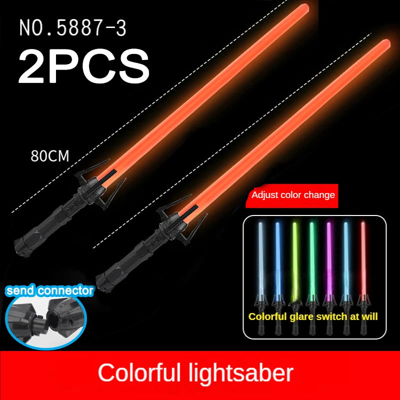 RGB Light Saber Toy - 7 Color Flashing Laser Sword Gift