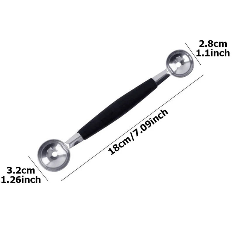 Stainless Steel Double-Headed Melon Baller Scoop