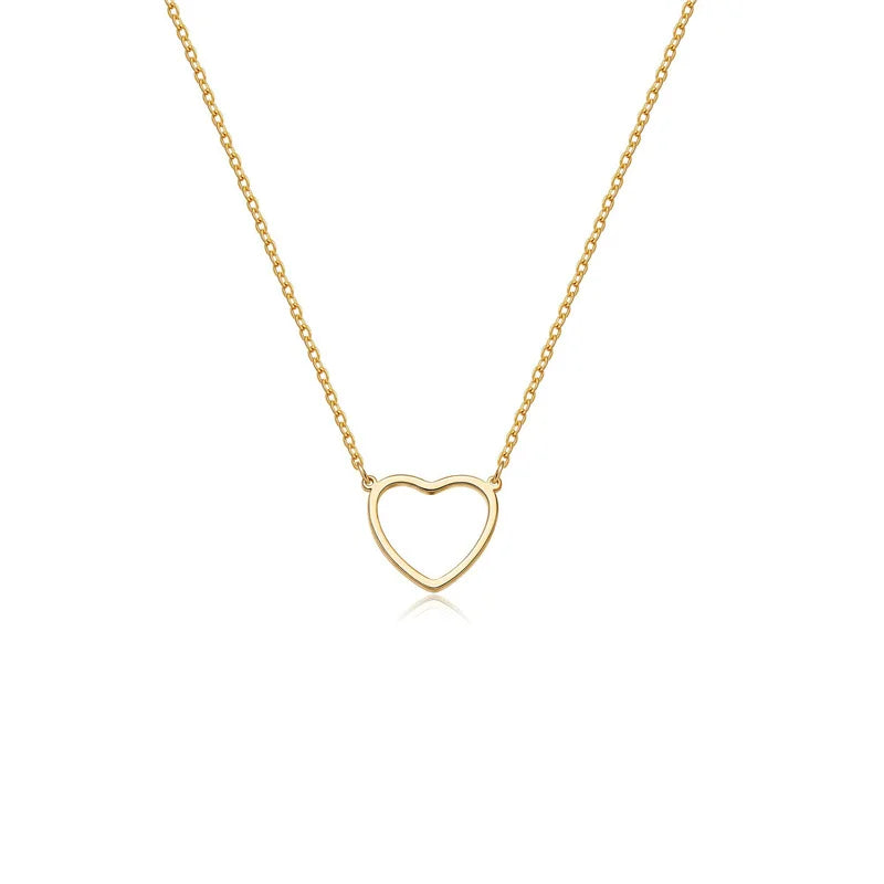 Stainless Steel Love Heart Pendant Necklace