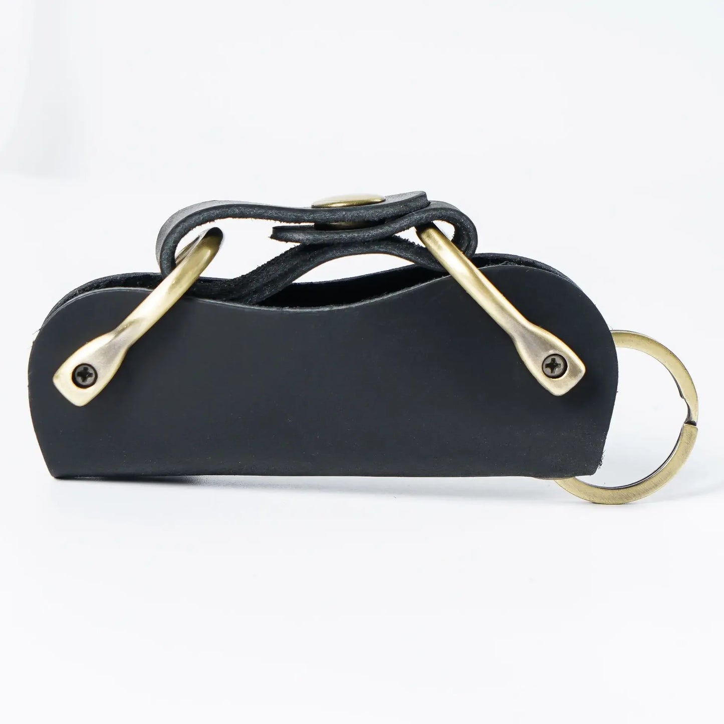 Genuine Leather Car Key Holder - Compact EDC Key Organizer
