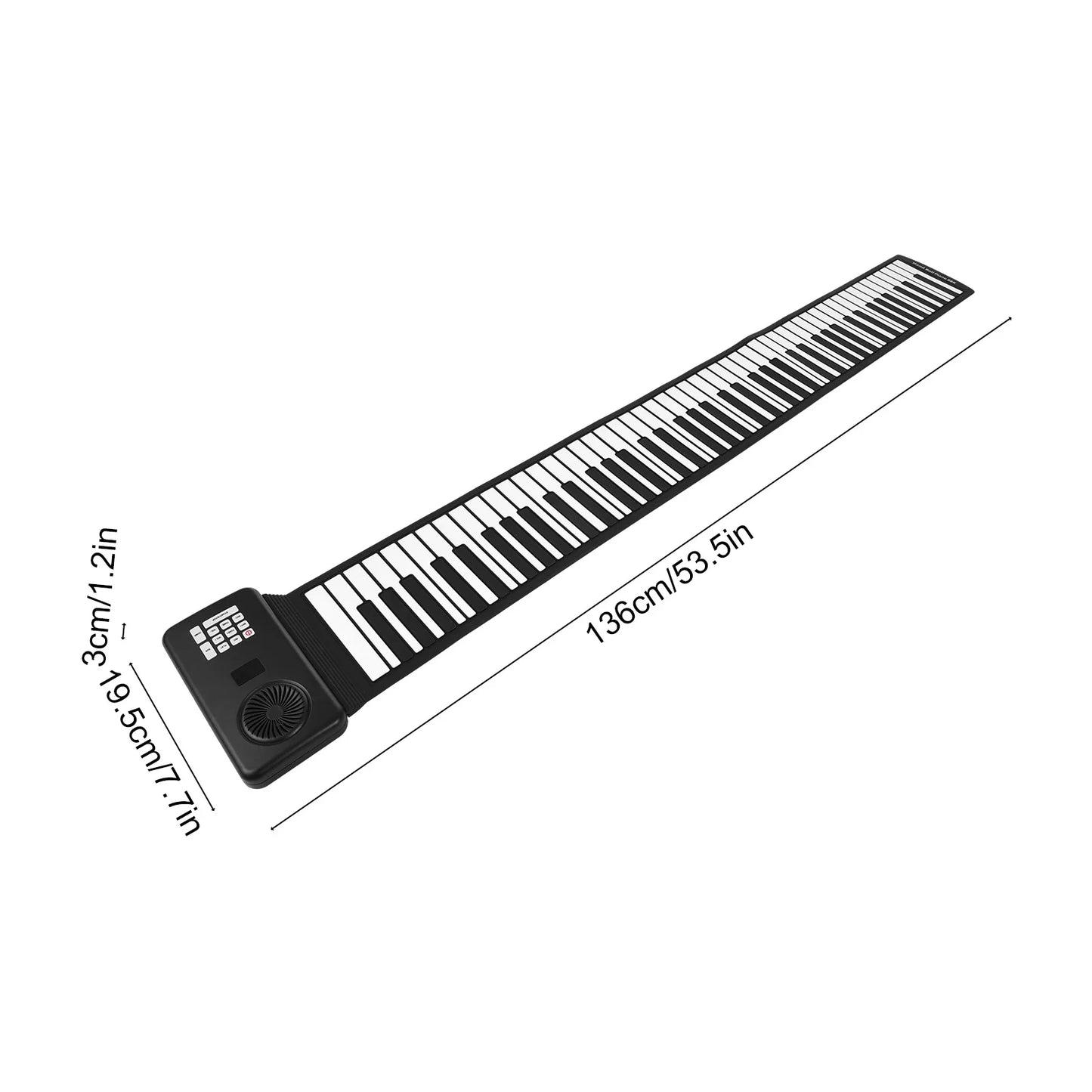 88-Key Foldable Silicone Roll-Up Piano for Home Practice