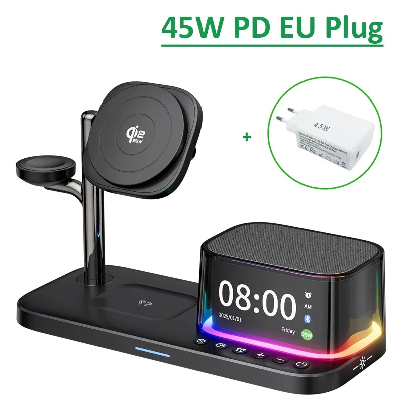 25W Magnetic Wireless Charger Stand - Bluetooth Speaker Dock