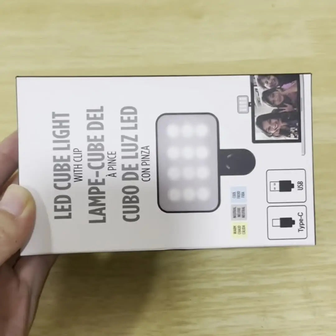 Portable Mini Selfie Fill Light - Rechargeable Clip-On Phone Light