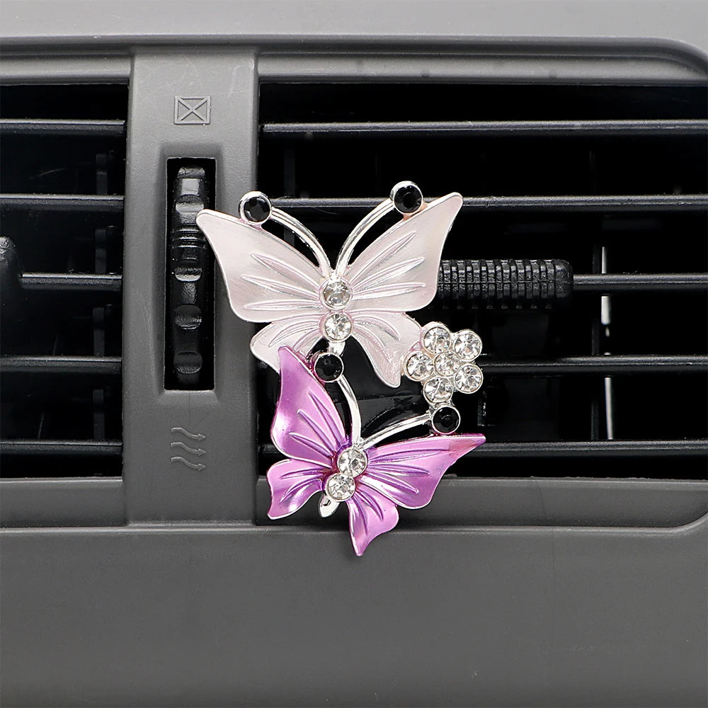 Butterfly Car Air Vent Freshener - Solid Perfume Clip