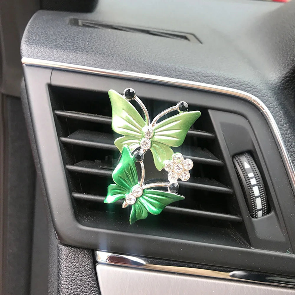 Butterfly Car Air Vent Freshener - Solid Perfume Clip