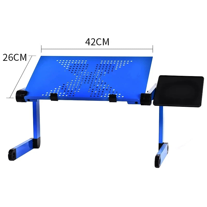 Adjustable Aluminum Laptop Table - Folding Bed Tray Computer Desk