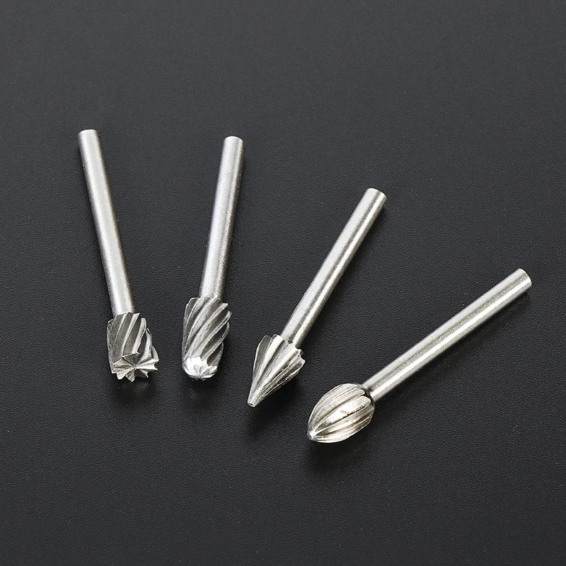 10-Piece HSS Rotary Burr Cutter Set with Storage Box