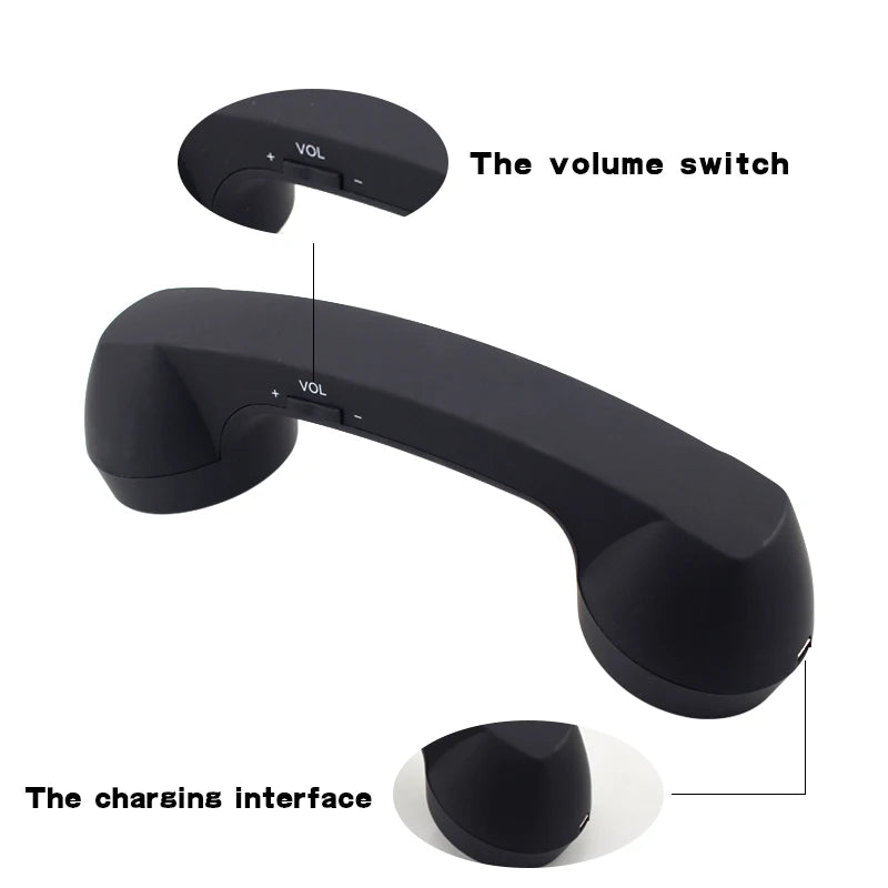 Wireless Retro Bluetooth Handset - Pop Phone Receiver for Devices