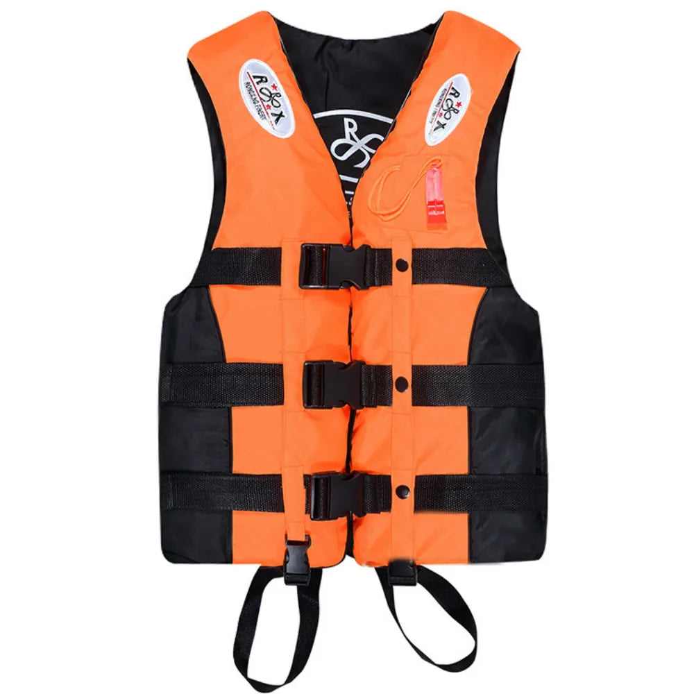 Swimming and Boating Life Jacket Vest with Whistle - S to XXXL