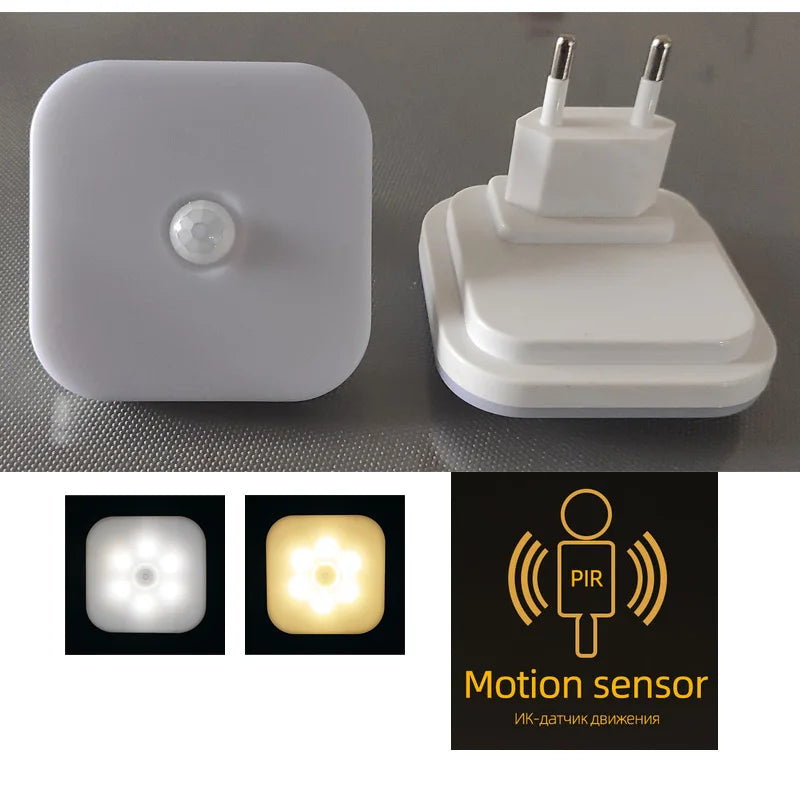 Motion Sensor LED Night Wall Lamp with EU Plug