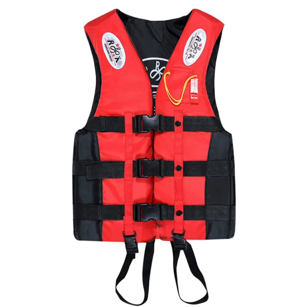 Swimming and Boating Life Jacket Vest with Whistle - S to XXXL