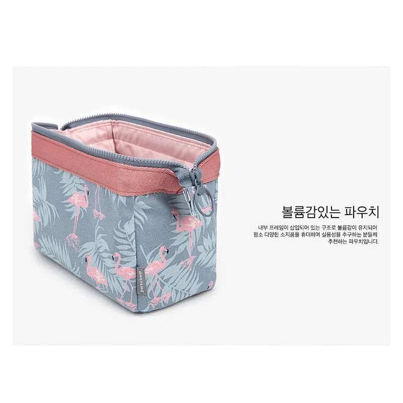 Flamingo Makeup Bag - Waterproof Travel Cosmetic Organizer Pouch