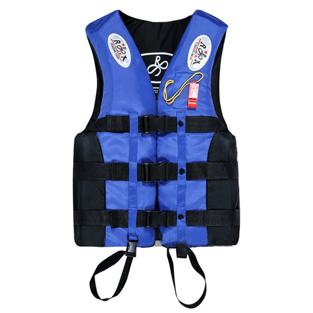 Swimming and Boating Life Jacket Vest with Whistle - S to XXXL