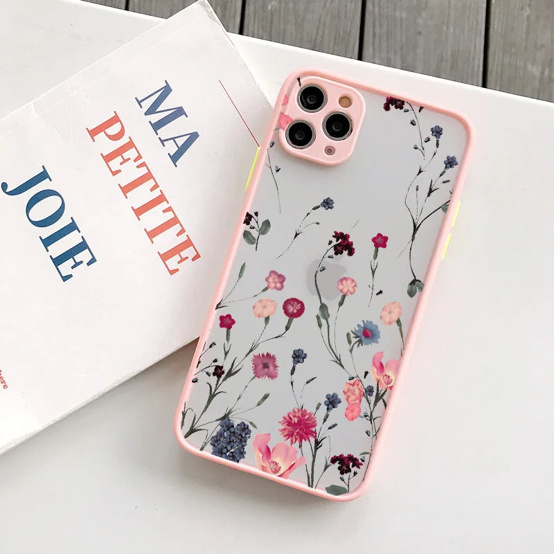 Hand-Painted Floral Shockproof iPhone Case