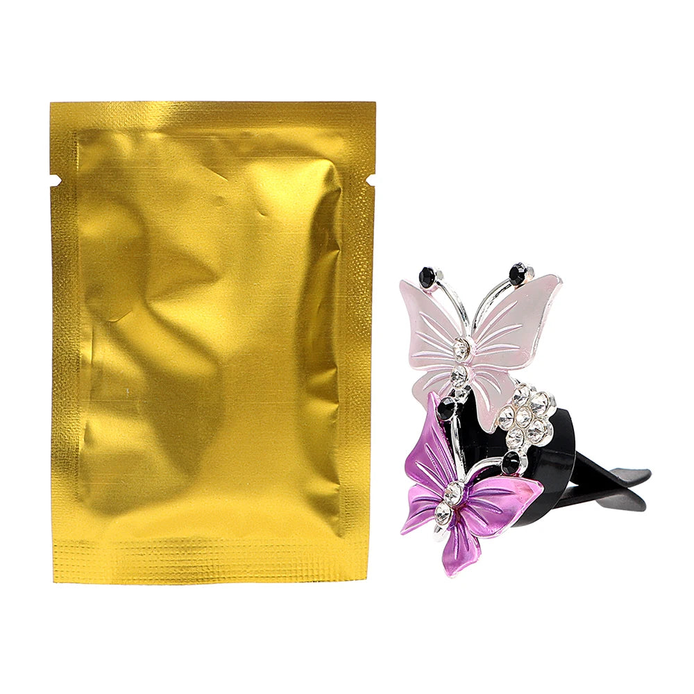 Butterfly Car Air Vent Freshener - Solid Perfume Clip