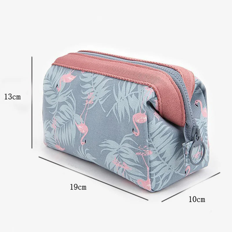 Flamingo Makeup Bag - Waterproof Travel Cosmetic Organizer Pouch