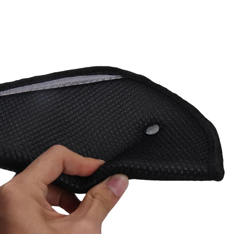 Adjustable Child Seat Belt Triangle Safety Cover - Black