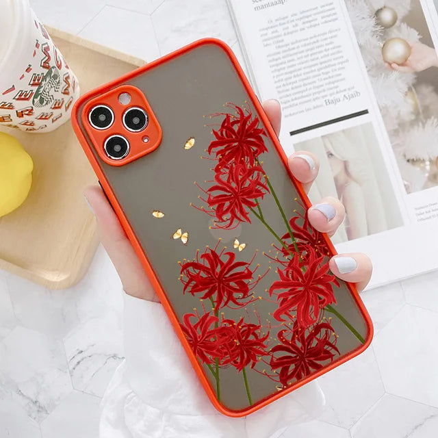 Hand-Painted Floral Shockproof iPhone Case