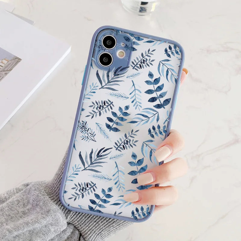 Hand-Painted Floral Shockproof iPhone Case