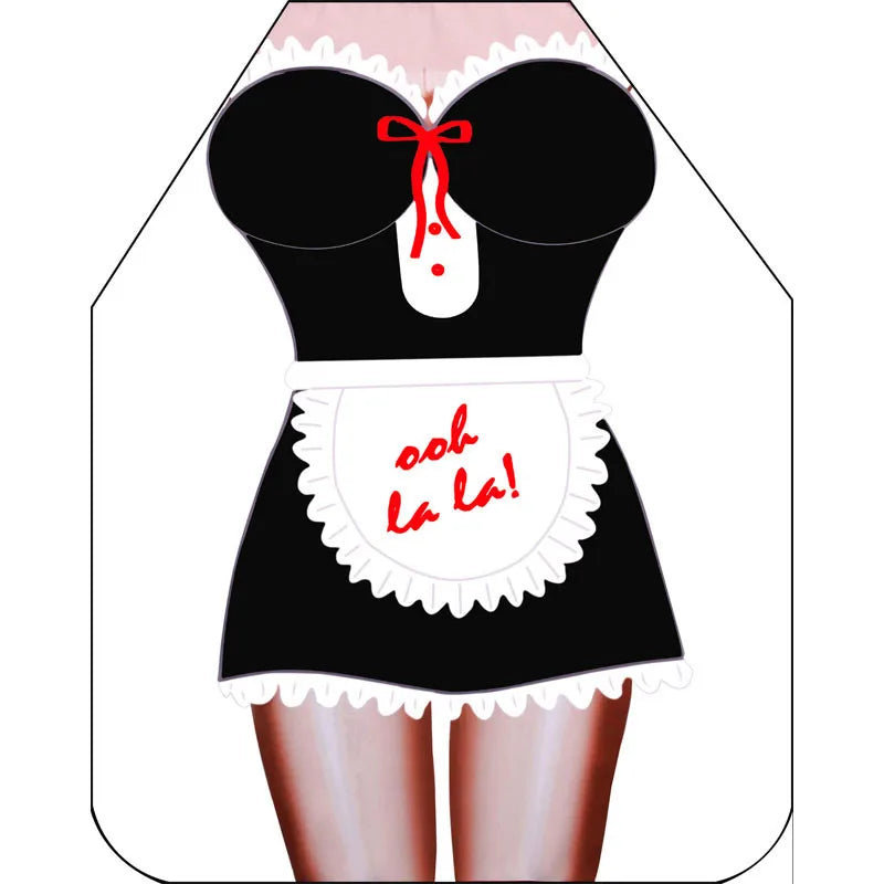 3D Cartoon Sleeveless Kitchen Apron for BBQ and Cooking