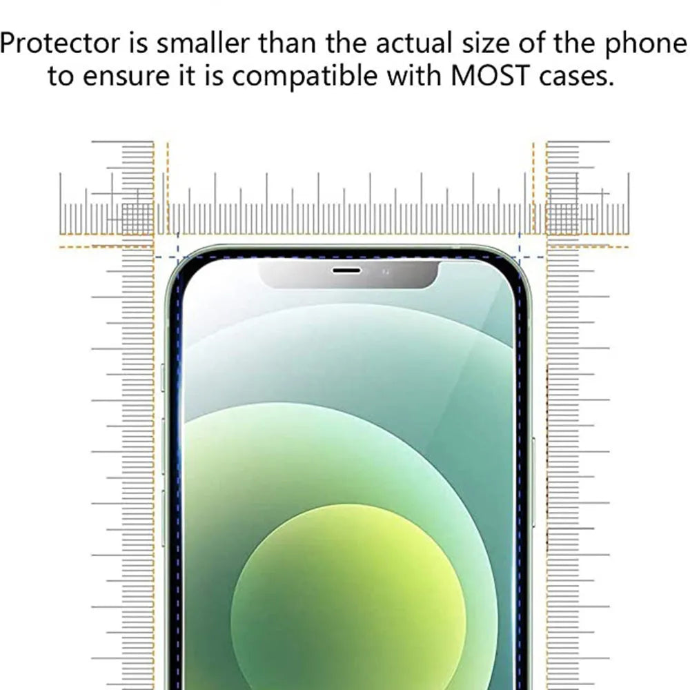 4 Piece iPhone Protective Glass Set - Screen Coverage for Daily Use