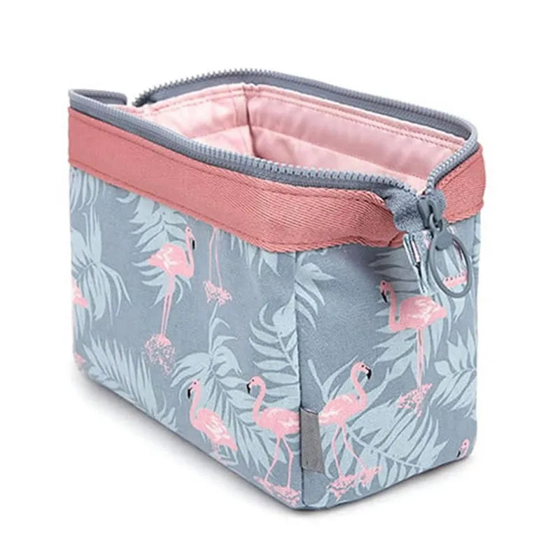 Flamingo Makeup Bag - Waterproof Travel Cosmetic Organizer Pouch