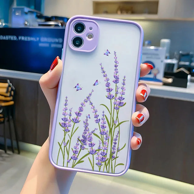 Hand-Painted Floral Shockproof iPhone Case