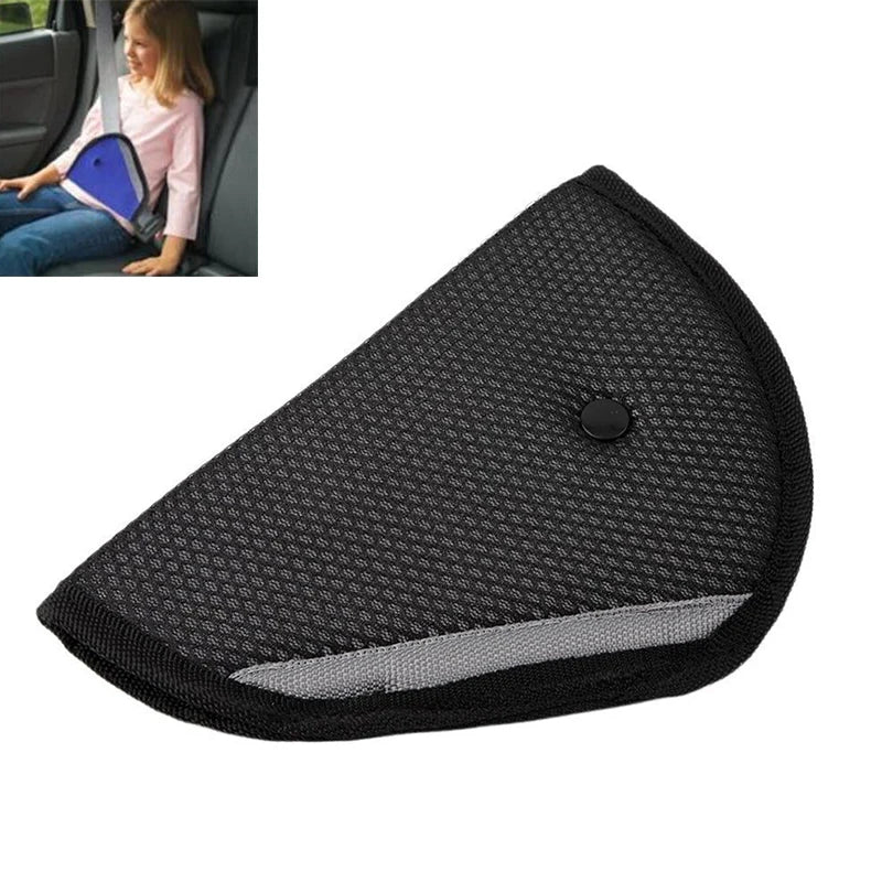 Adjustable Child Seat Belt Triangle Safety Cover - Black