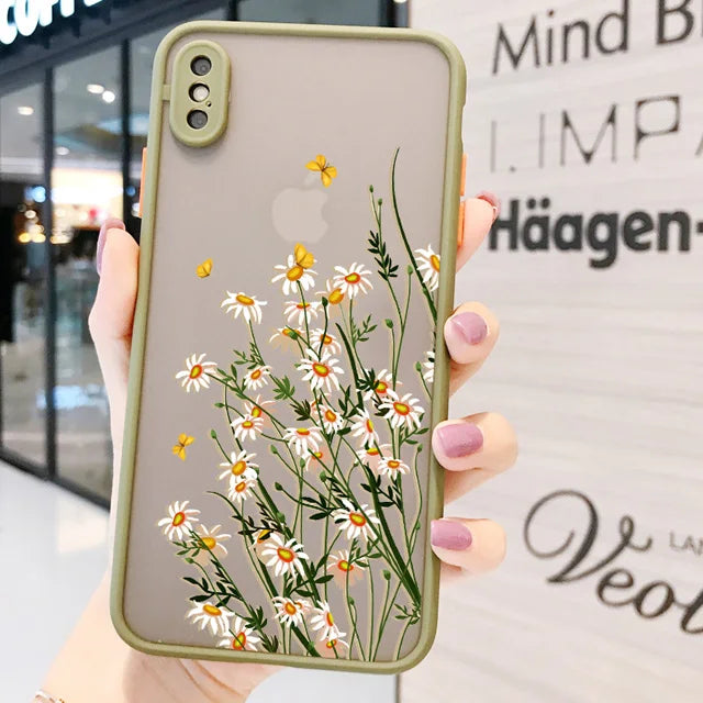 Hand-Painted Floral Shockproof iPhone Case