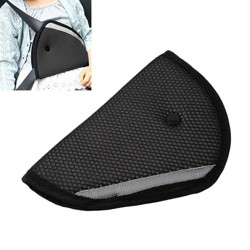 Adjustable Child Seat Belt Triangle Safety Cover - Black