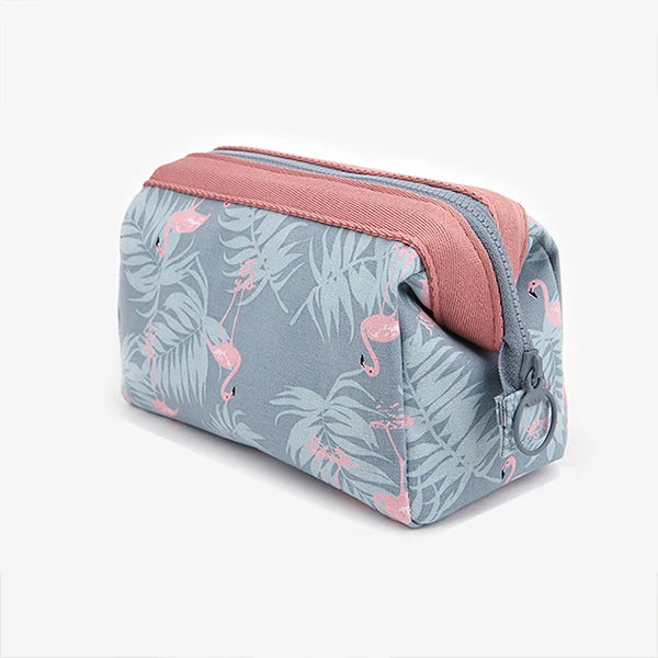 Flamingo Makeup Bag - Waterproof Travel Cosmetic Organizer Pouch
