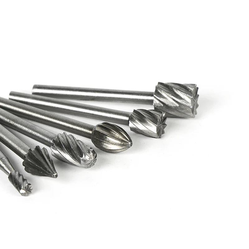10-Piece HSS Rotary Burr Cutter Set with Storage Box
