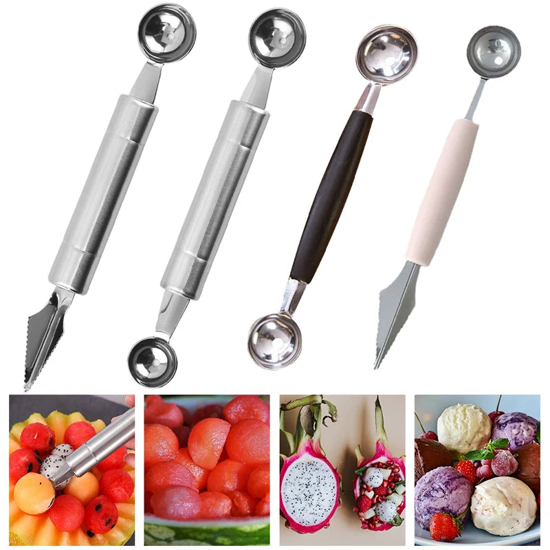 Stainless Steel Double-Headed Melon Baller Scoop