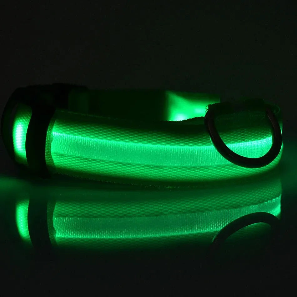 Nylon LED Reflective Dog Collar for Night Safety