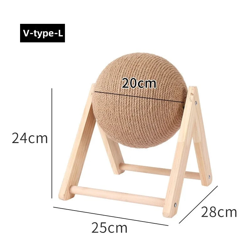 Sisal Rope Cat Scratching Ball Board Toy