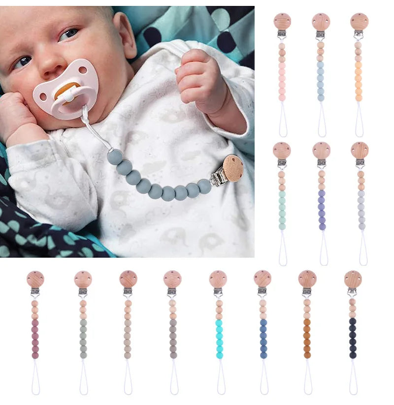 Silicone Pacifier Clip Chain - Anti-Drop Baby Soother Holder