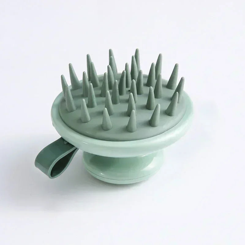 Silicone Shampoo Scalp Massage Brush - Pink Flower