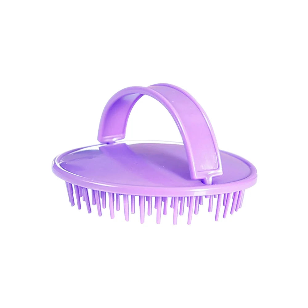 Silicone Shampoo Scalp Massage Brush - Pink Flower