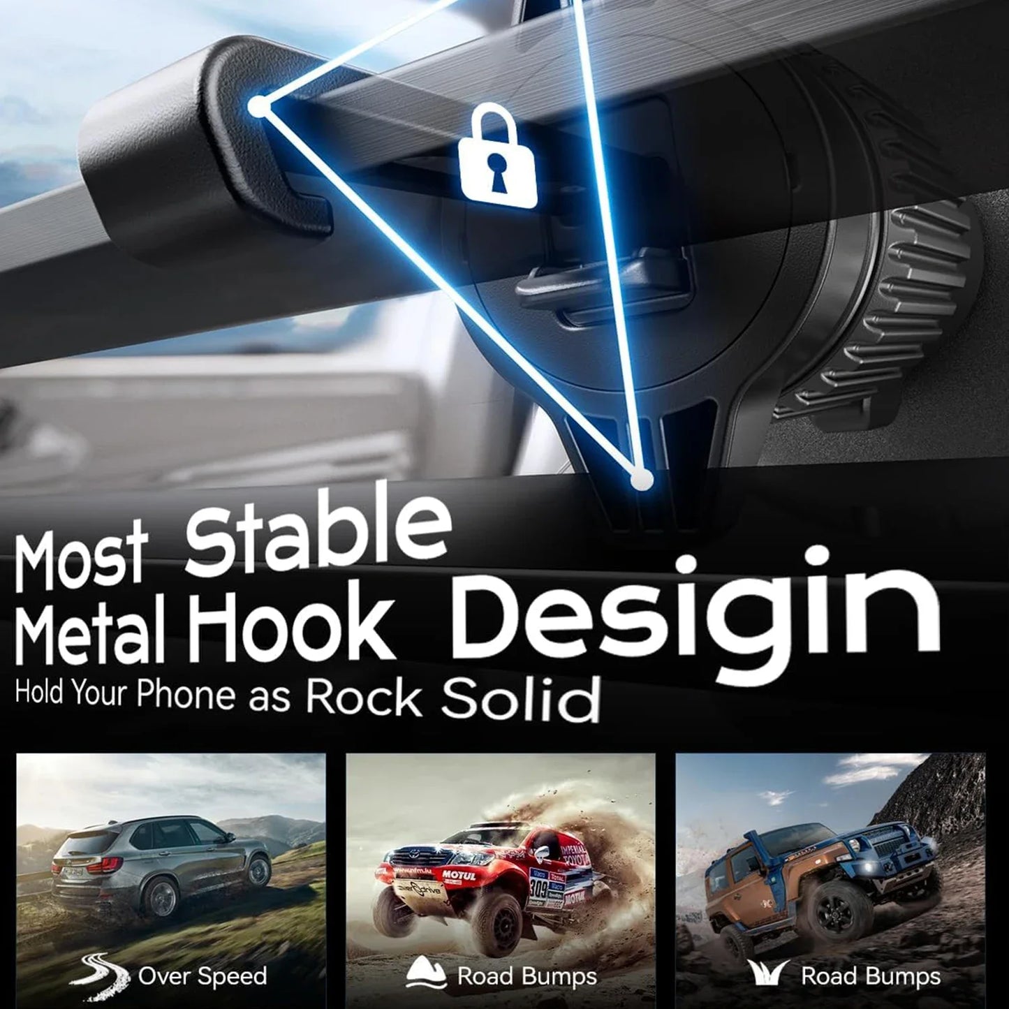 Magnetic Air Vent Wireless Car Charger Holder with Type-C Cable