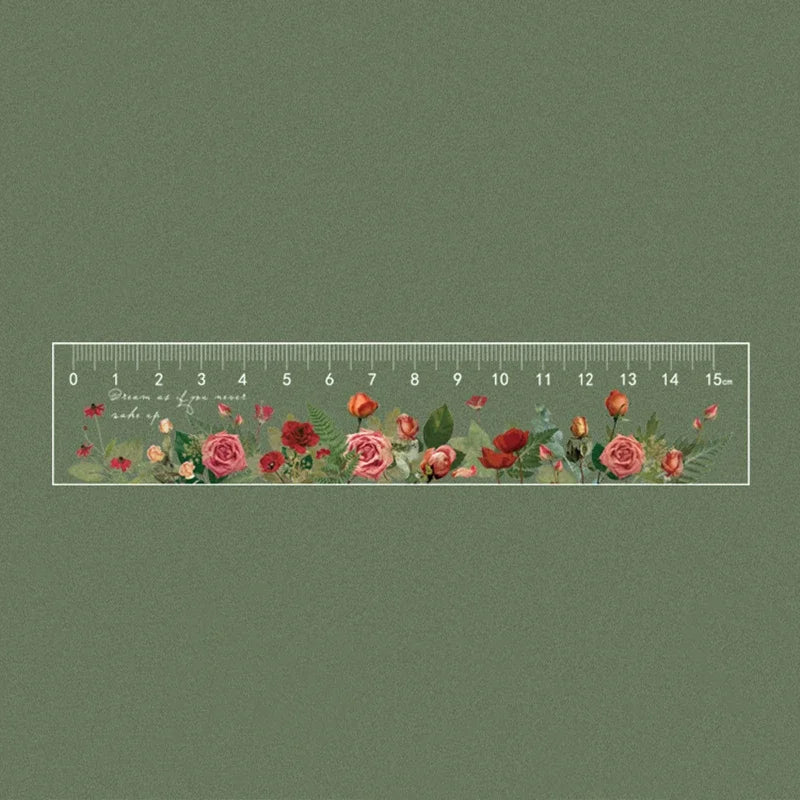 15cm Daisy Rose Student Ruler - Plastic Drawing Tool