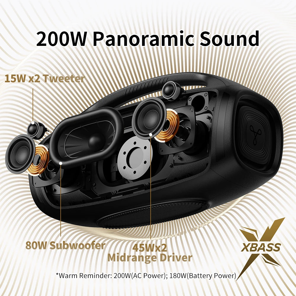 TRIBIT StormBox Blast 2 Speaker - 200W IP67 Outdoor Party Audio