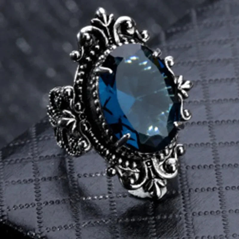 Champagne Square Crystal Statement Ring for Women